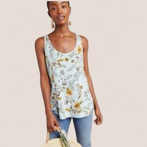 Anthropologie Dolan Left Coast Collection Lightweight Floral Tank Top, Size M
